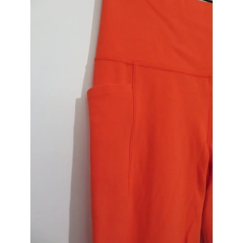 Athleta Women Sz S Orange Salutation Stash 7/8 Tight High Rise Leggings